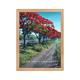 Affiche de La Réunion Allée des Flamboyants 30 × 40 cm / Oak - Univile La Réunion