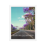 Affiche de La Réunion Allée des Jacarandas 30 × 40 cm / Blanc - Univile La Réunion