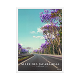 Affiche de La Réunion Allée des Jacarandas 50 × 70 cm / Blanc - Univile La Réunion
