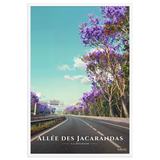 Affiche de La Réunion Allée des Jacarandas 61 × 91 cm / Blanc - Univile La Réunion