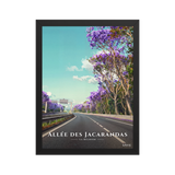 Affiche de La Réunion Allée des Jacarandas 30 × 40 cm / Noir - Univile La Réunion