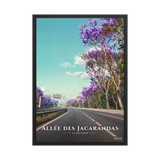 Affiche de La Réunion Allée des Jacarandas 50 × 70 cm / Noir - Univile La Réunion
