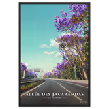 Affiche de La Réunion Allée des Jacarandas 61 × 91 cm / Noir - Univile La Réunion