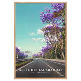 Affiche de La Réunion Allée des Jacarandas 61 × 91 cm / Oak - Univile La Réunion