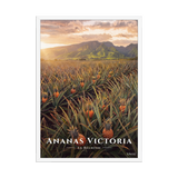 Poster Ananas Victoria Blanc 50 × 70 cm