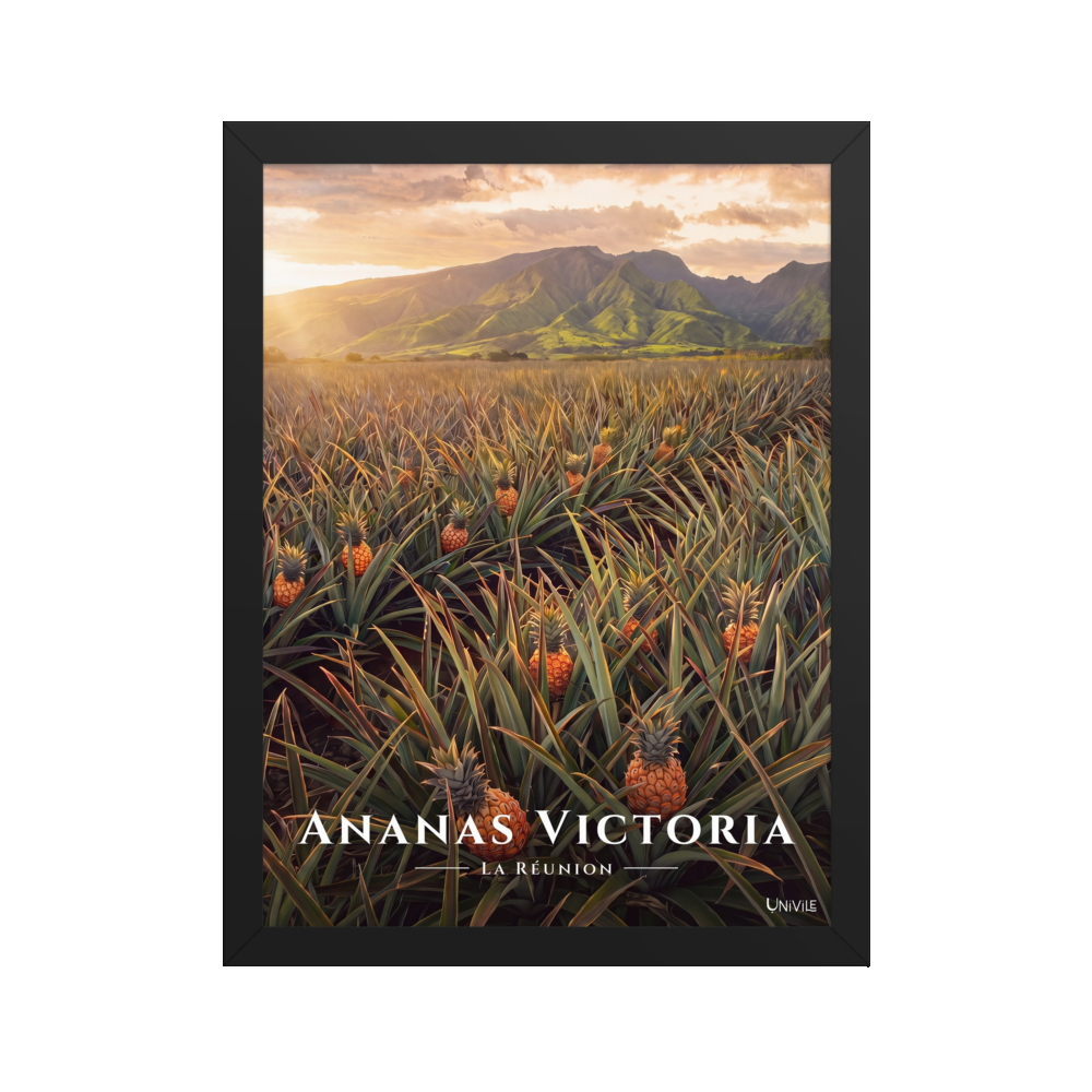Poster Ananas Victoria Noir 30 × 40 cm
