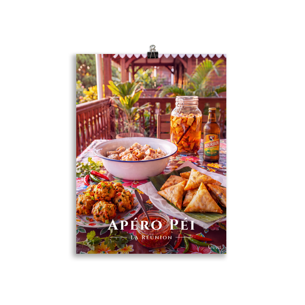 Affiche de La Réunion Apéro Péi 30 × 40 cm / Sans cadre - Univile La Réunion