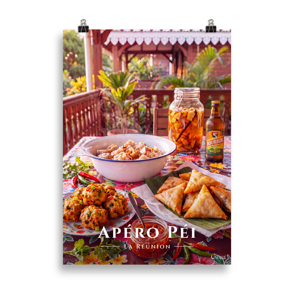 Affiche de La Réunion Apéro Péi 50 × 70 cm / Sans cadre - Univile La Réunion