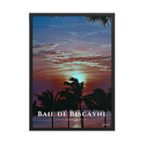 Affiche de Floride Baie de Biscayne 50 × 70 cm / Noir - Univile Floride