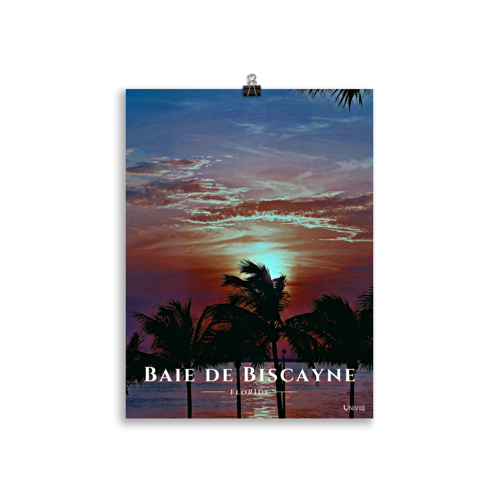 Affiche de Floride Baie de Biscayne 30 × 40 cm / Sans cadre - Univile Floride