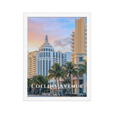 Affiche de Floride Collins Avenue Blanc / 30 × 40 cm - Univile Floride