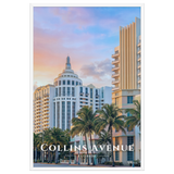 Affiche de Floride Collins Avenue Blanc / 61 × 91 cm - Univile Floride