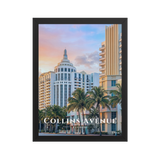 Affiche de Floride Collins Avenue Noir / 30 × 40 cm - Univile Floride