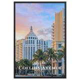 Affiche de Floride Collins Avenue Noir / 61 × 91 cm - Univile Floride