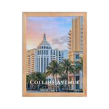 Affiche de Floride Collins Avenue Oak / 30 × 40 cm - Univile Floride
