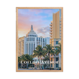 Affiche de Floride Collins Avenue Oak / 50 × 70 cm - Univile Floride