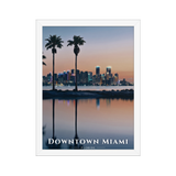 Poster Downtown Miami Blanc 30 × 40 cm