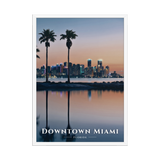 Poster Downtown Miami Blanc 50 × 70 cm