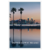 Poster Downtown Miami Blanc 61 × 91 cm