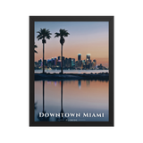 Poster Downtown Miami Noir 30 × 40 cm