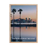 Poster Downtown Miami Oak 50 × 70 cm