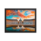 Affiche de Bordeaux Miroir d’eau - Bordeaux 30 × 40 cm / Noir - Univile