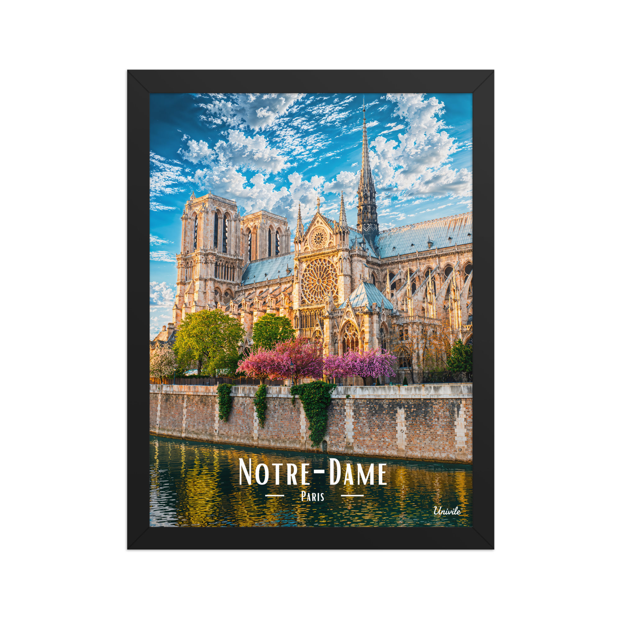 Affiche de Paris Notre-Dame 30 × 40 cm / Noir - Univile