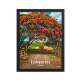 Affiche de la Réunion Flamboyant des champs 30 × 40 cm / Noir - Univile