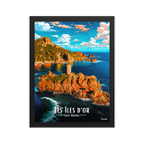 Affiche de Saint-Raphaël Les Îles d’Or 30 × 40 cm / Noir - Univile