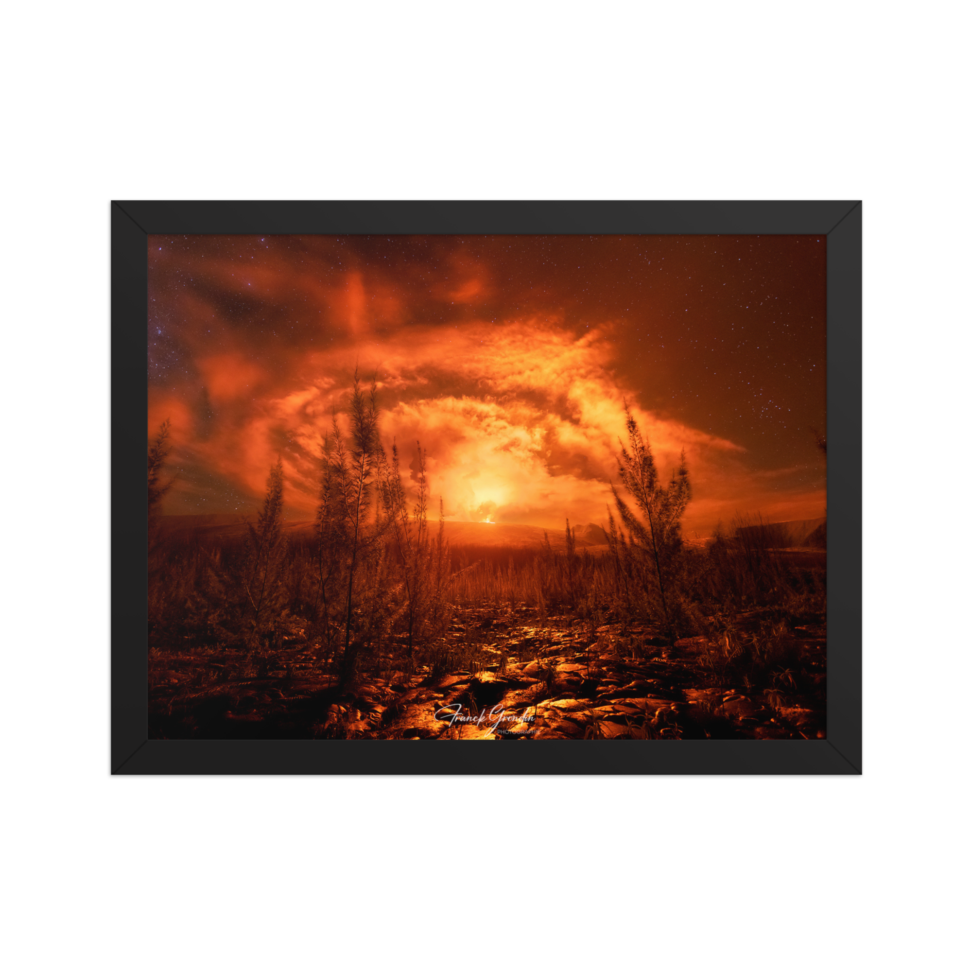 Affiche de La Réunion Le Soleil de Minuit 30 × 40 cm / Noir - Univile La Réunion