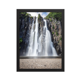 Affiche de La Réunion Cascade Niagara 30 × 40 cm / Noir - Univile La Réunion