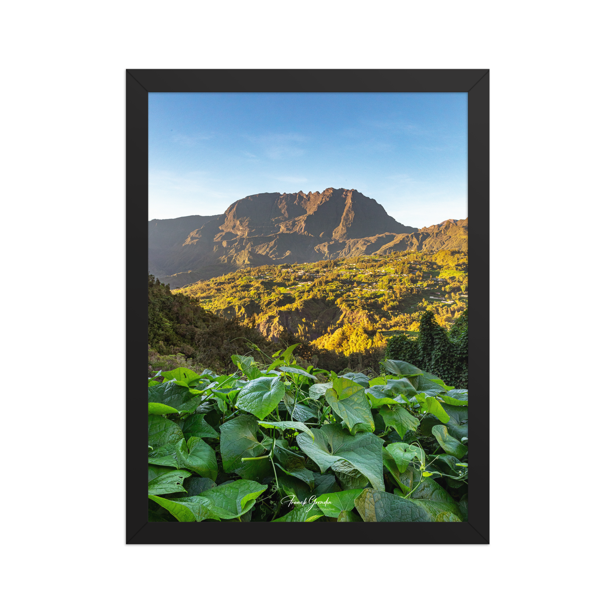 Affiche de La Réunion SUNRISE SALAZIE 30 × 40 cm / Noir - Univile La Réunion