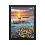 Affiche de La Réunion Sunset du récif 30 × 40 cm / Noir - Univile La Réunion