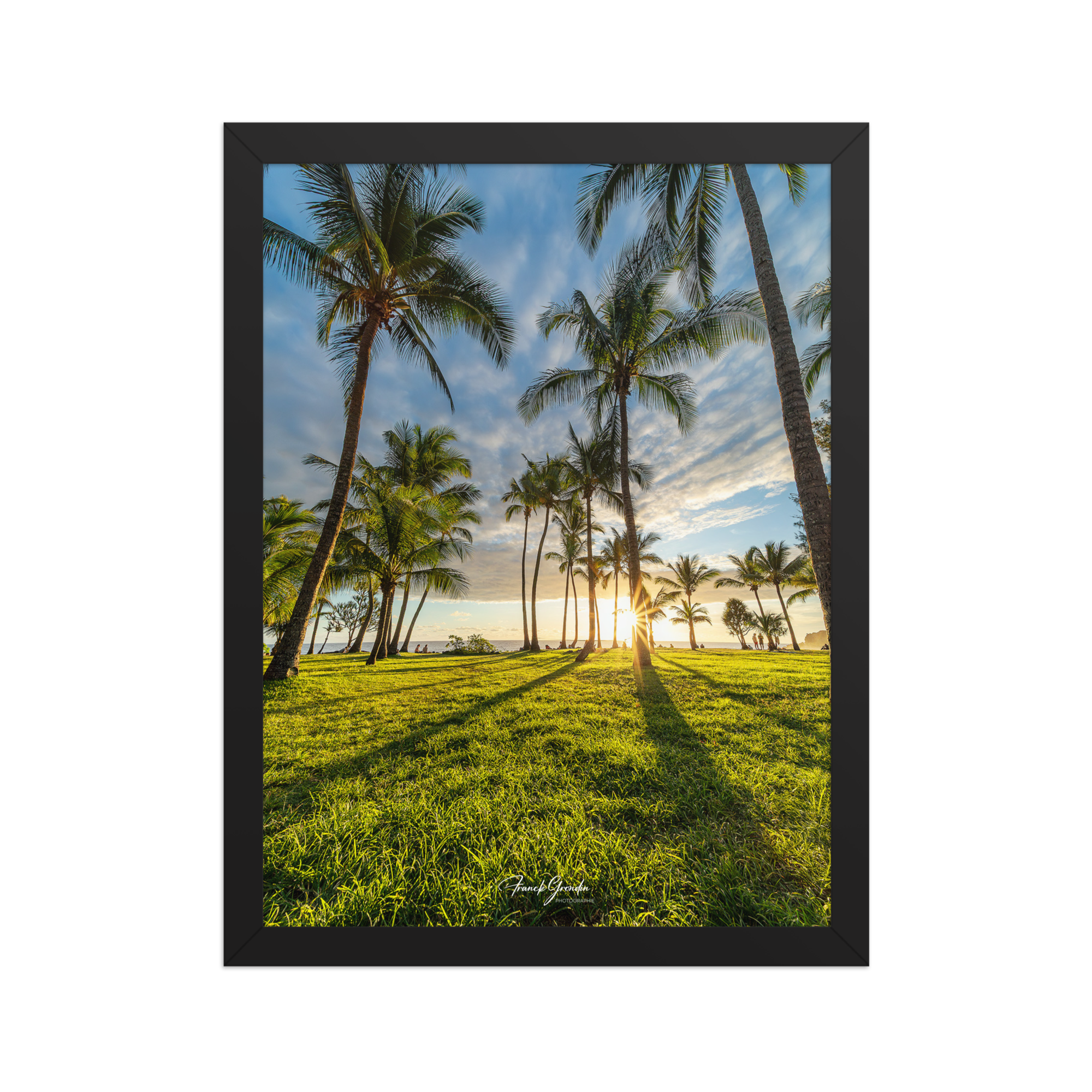 Affiche de La Réunion Sunset Grande Anse 30 × 40 cm / Noir - Univile La Réunion