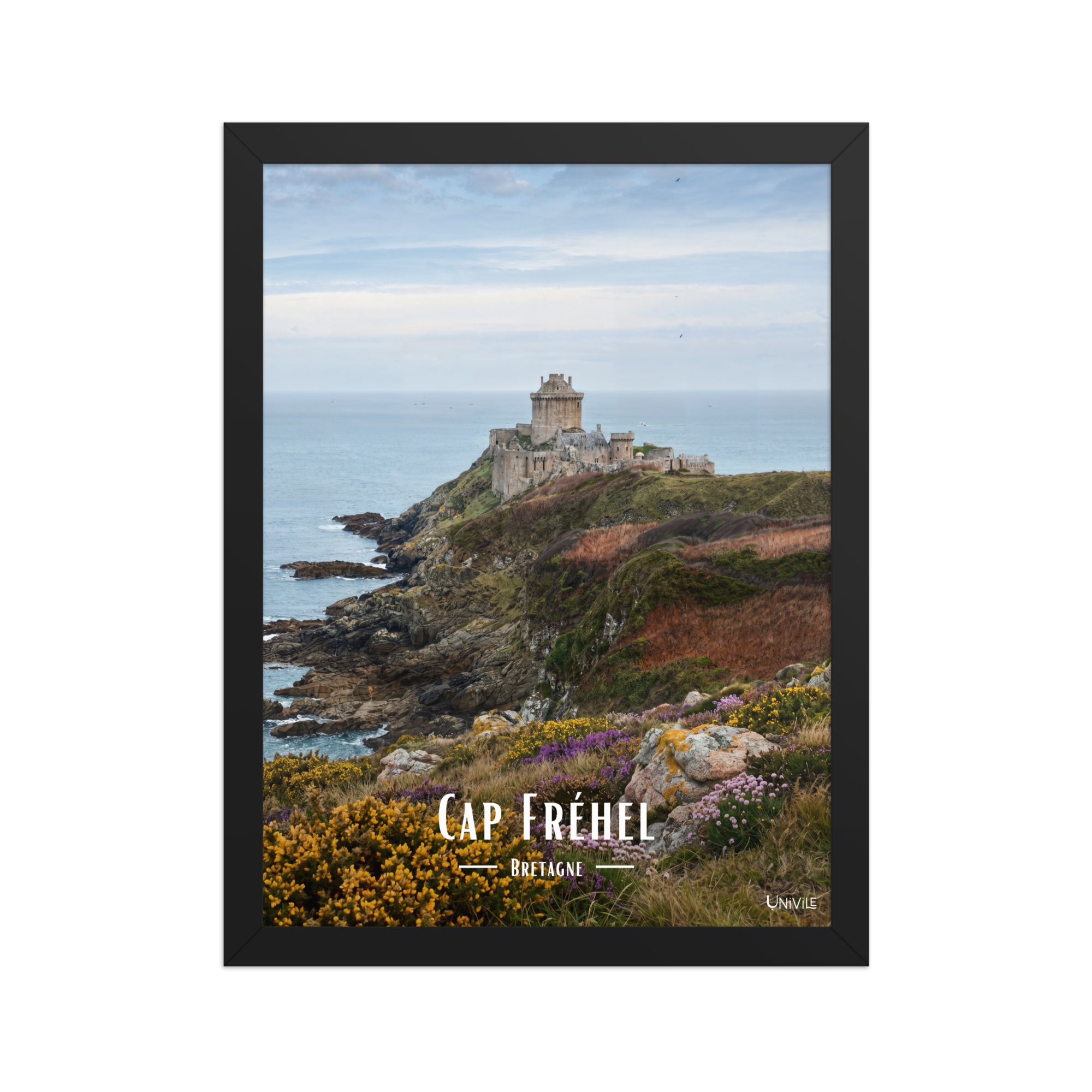 Affiche de Bretagne Cap Fréhel 30 × 40 cm / Noir - Univile Bretagne