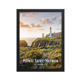 Affiche de Bretagne Pointe Saint-Mathieu 30 × 40 cm / Noir - Univile Bretagne
