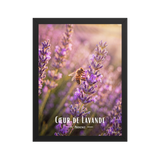 Affiche de Provence Cœur de Lavande 30 × 40 cm / Noir - Univile Provence