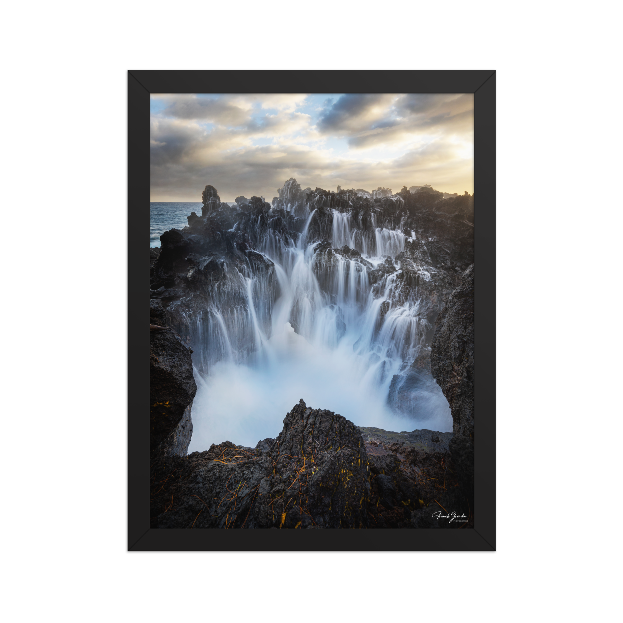 Affiche de La Réunion Le Gouffre du Baril 30 × 40 cm / Noir - photographie Franck Grondin