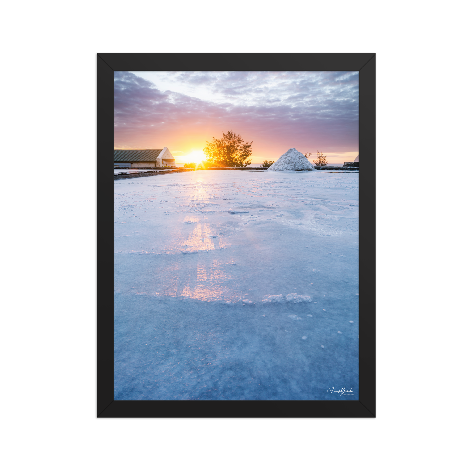 Affiche de La Réunion Les Salines de la Pointe au Sel 30 × 40 cm / Noir - photographie Franck Grondin