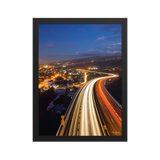 Affiche de La Réunion La Route des Tamarins de Nuit 30 × 40 cm / Noir - photographie Franck Grondin