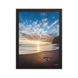 Affiche de La Réunion Coucher de Soleil sur le Ti Sable 30 × 40 cm / Noir - photographie Franck Grondin