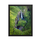 Affiche de La Réunion Le Trou de Fer vu du Ciel 30 × 40 cm / Noir - photographie Franck Grondin