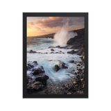 Affiche de La Réunion Coucher de Soleil à la Pointe des Châteaux 30 × 40 cm / Noir - photographie Franck Grondin