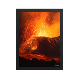 Affiche de La Réunion Éruption de Mai 2015 30 × 40 cm / Noir - photographie Franck Grondin