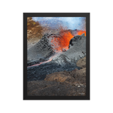Affiche de La Réunion Le Piton de la Fournaise vu du Ciel 30 × 40 cm / Noir - photographie Franck Grondin