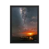 Affiche de La Réunion La Fournaise sous la Voie Lactée 30 × 40 cm / Noir - photographie Franck Grondin