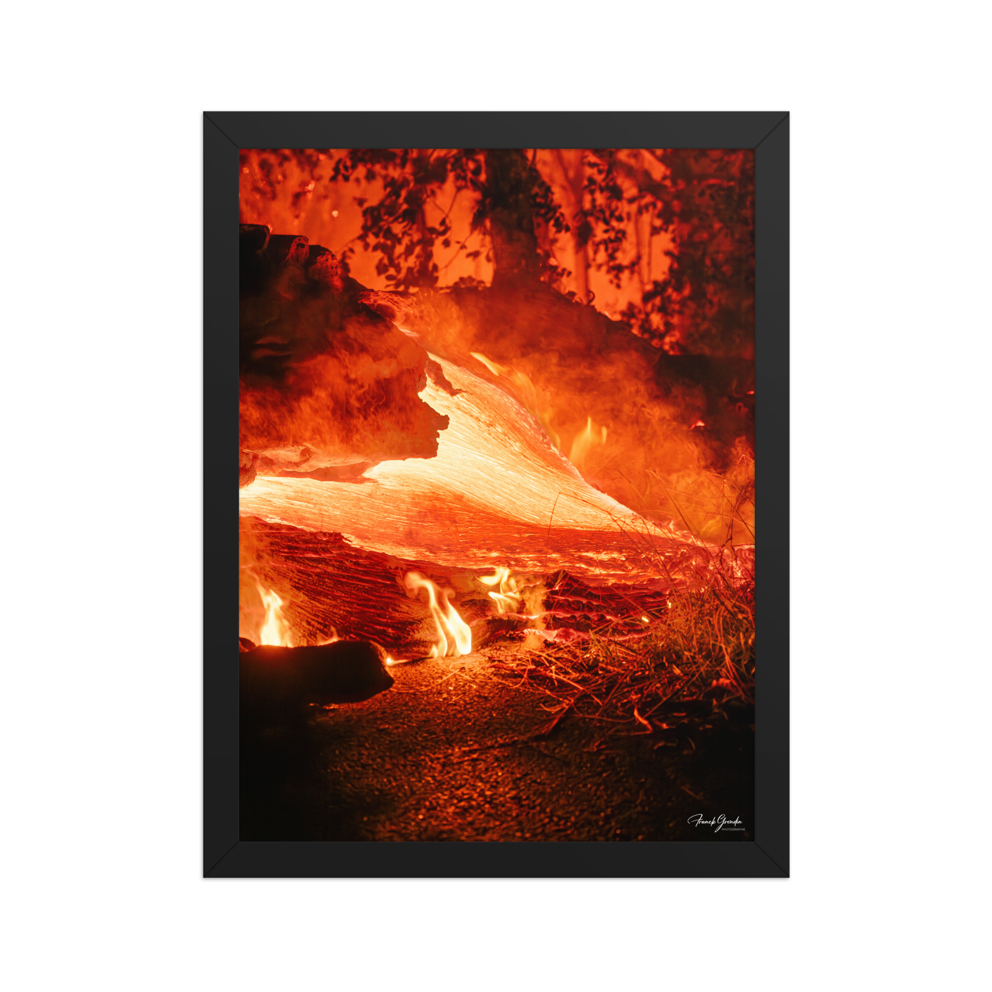 Affiche de La Réunion Coulée de Février 2026 30 × 40 cm / Noir - photographie Franck Grondin