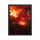 Affiche de La Réunion Éruption de Février 2026 30 × 40 cm / Noir - photographie Franck Grondin