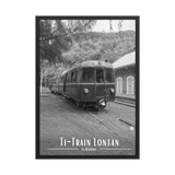 Affiche de La Réunion Ti-Train Lontan Noir & Blanc 50 × 70 cm / Noir - Univile