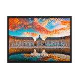 Affiche de Bordeaux Miroir d’eau - Bordeaux 50 × 70 cm / Noir - Univile